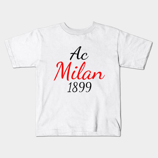 AC Milan 1899 Kids T-Shirt by Medo Creations